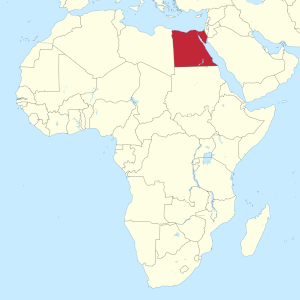 Which African country has borders on the Red Sea and the Mediterranean Sea?